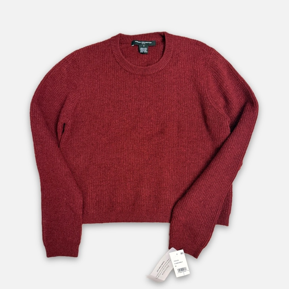 French Connection Classic Long Sleeve Sweater Women's Medium Cozy Academic Knit - Picture 3 of 8